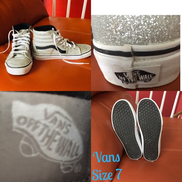 vans silver lurex